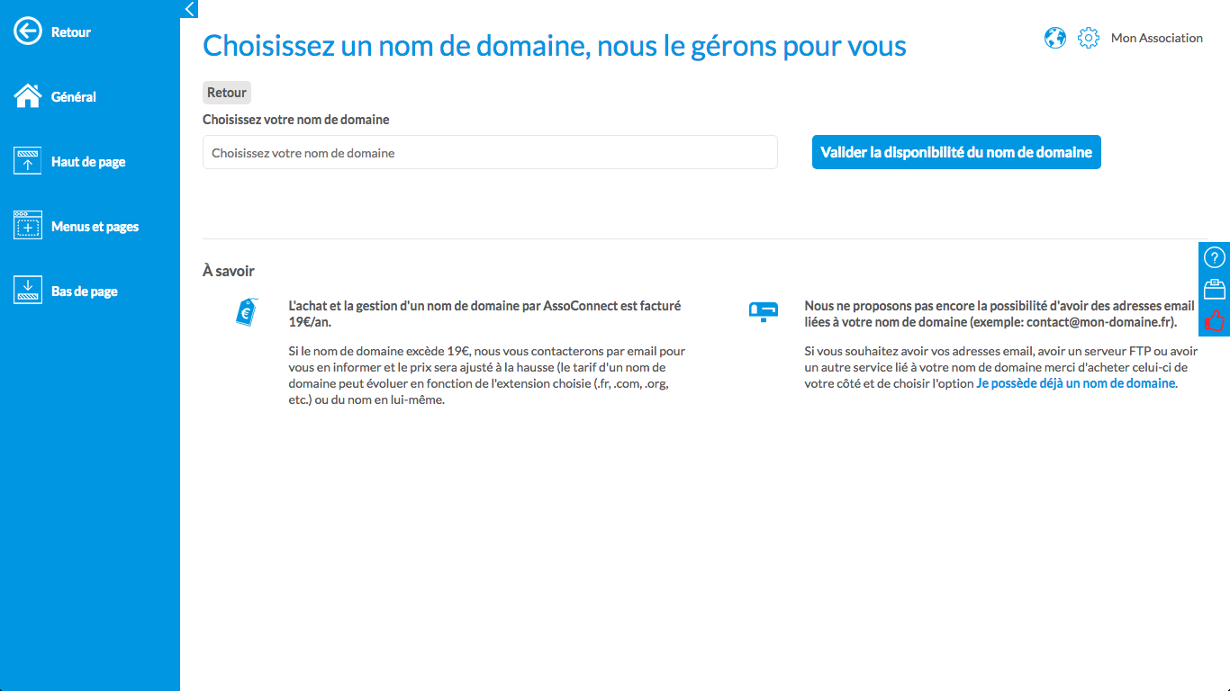 Obtenir un nom de domaine pour mon site Centre d'Aide